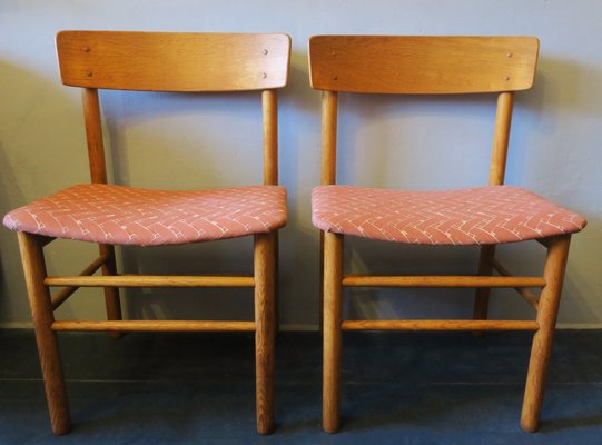 Vintage J39 Elm Chairs By Borge Mogensen For Farstrup Mobler 1950s Set Of 2