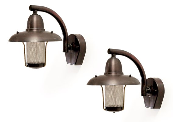 Aussen Wandlampen Aus Kupfer Von Westal 1980er 2er Set Bei Pamono