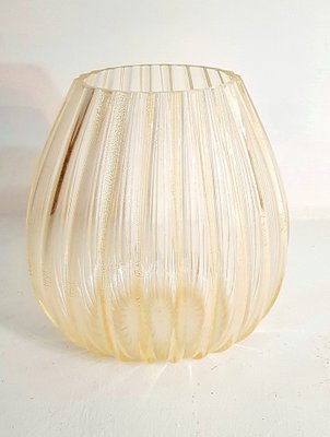 Large Vintage 24 Karat Gold And Murano Glass Vase From La Murrina