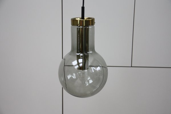 Illuminazione Vintage Per Interni : Lampada vintage in vetro fumé di frank ligtelijn per raak anni