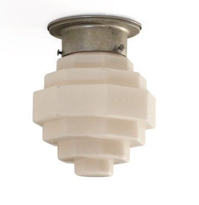 Scandinavian Functionalist Flush Mount Ceiling Light 1950s