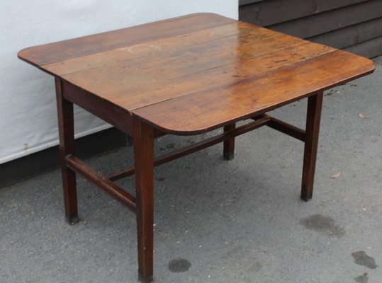 Antique Oak Drop Leaf Table With Drawer, Vintage Oak End Tables