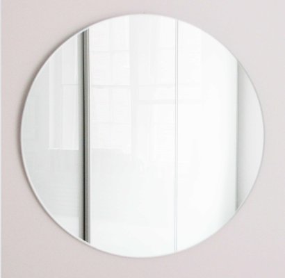 Medium Silver Orbis Round Frameless Mirror By Alguacil Perkoff For At Pamono Medium Silver Orbis Round Frameless, Round Frameless Mirror