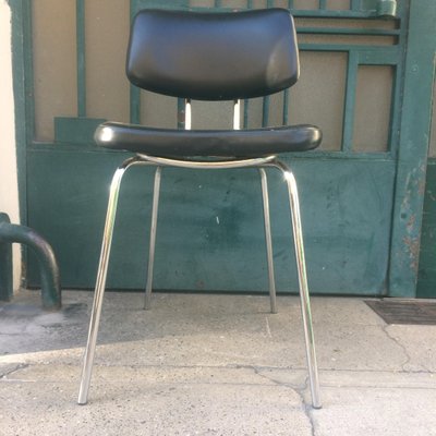 Vintage Black Leatherette Desk Chair For Sale At Pamono