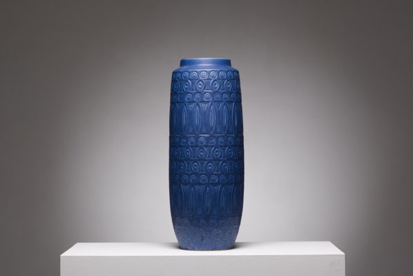 Große blaue Vase von Bay Keramik, 1970er bei Pamono kaufen