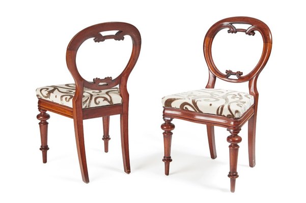 Antique Mahogany Balloon Back Dining Chairs Set Of 6 For At Antique Mahogany Balloon Back Dining