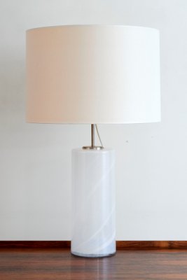 Large Vintage Danish Hand Blown Glass Large Vintage Blown Glass Table Lamp