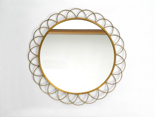 Large Italian Brass Wall Mirror 1960s For At Pamono Large Italian Brass Wall Mirror 1960s