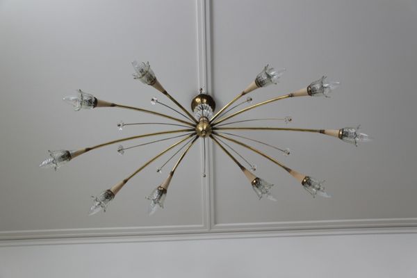 E Age Sputnik Ceiling Lamp With Ten Lights 1950s For At Pamono E Age Sputnik Ceiling Lamp With Ten Lights 1950s 2