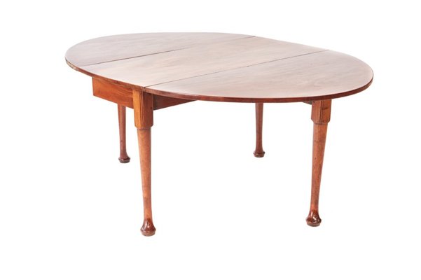Large Antique George Iii Mahogany Drop Leaf Dining Table For Mahogany Drop Leaf Dining Table