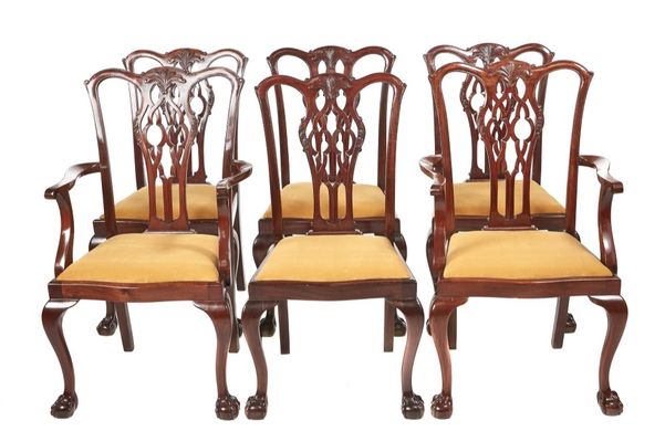Sillas de comedor Chippendale antiguas de caoba, década de 1880 en ... Sillas de comedor Chippendale antiguas de caoba, década de 1880 en ...