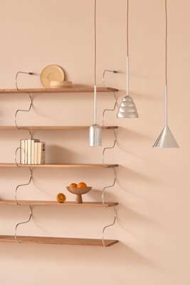 Figura Cone Lighting Chrome Pendant Lamp from Schneid Studio for Figura Cone Lighting Chrome Pendant Lamp from Schneid Studio for