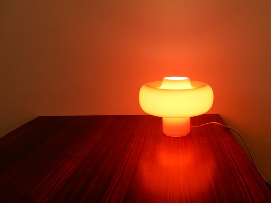 Vintage Orange Glass Table Lamp 1960s, Orange Glass Lamp Shade