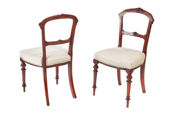 Chaises De Salle A Manger Victoriennes En Noyer 1870s Set De 6