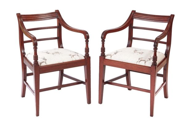 Antique George Iii Mahogany Desk Chairs Set Of 2 For Sale At Pamono