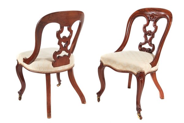 Victorian Mahogany Desk Chairs 1870s Set Of 2 For Sale At Pamono
