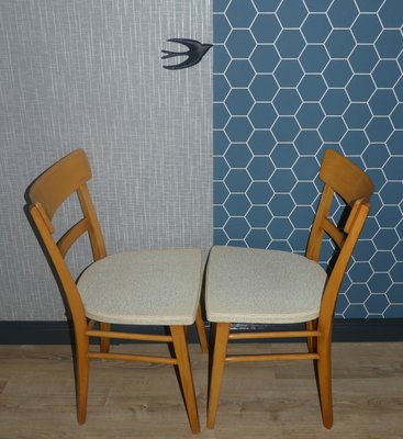Sillas de cocina blancas, años 50. Juego de 2 en venta en Pamono Sillas de cocina blancas, años 50. Juego de 2 en venta en Pamono