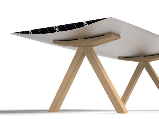 Table B With Aluminium Anodized Top Wood Legs By Konstantin Grcic For Bd Barcelona Table B With Aluminium Anodized Top Wood Legs By Konstantin Grcic For Bd Barcelona