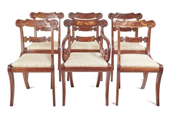 Regency Dining Chairs Set Of 6 For Sale At Pamono