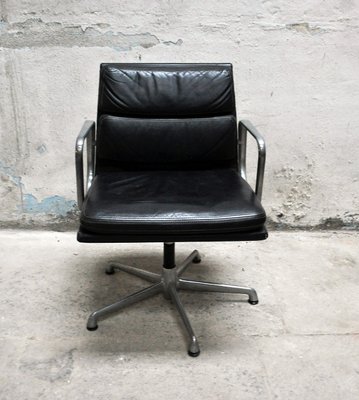 Leather Office Armchair By Charles Ray Eames For Icf 1960s For