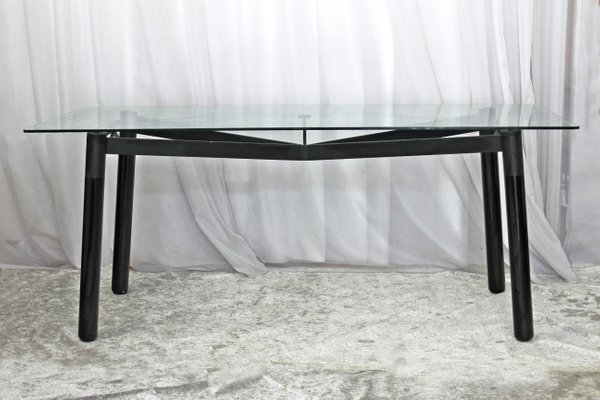 Rectangular Gl Dining Table 1980s