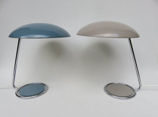 Dusky Pink Blue Table Lamps From Kaiser Leuchten 1960s Set Of Table Lamps From Kaiser Leuchten 1960s