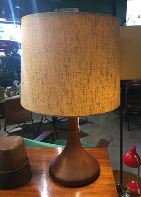 vintage teak lamp