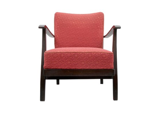 Red Armchair, 1950s for sale at Pamono