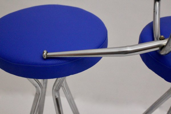 Blue bar stools 2024 set of 4