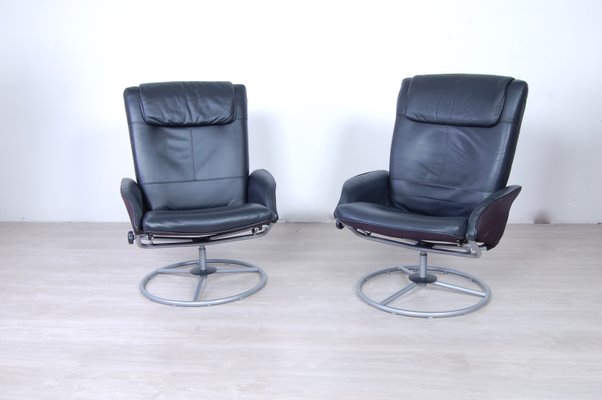 Malung Armchairs From Ikea 1999 Set, Ikea Leather Chair And Ottoman