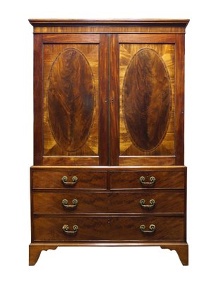 Antique Mahogany Wardrobe 1780s For Sale At Pamono