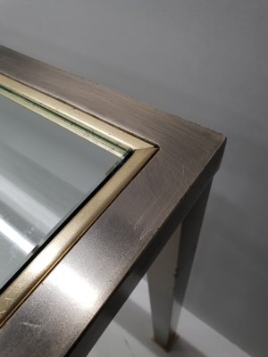 Vintage Industrial Brushed Steel Gilt Console Table From Belgo Chrom 1980s For Sale At Pamono