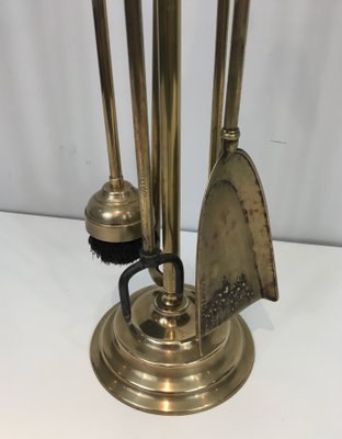 Neoclassical Brass Fireplace Tools With Duck Heads 1970s For Sale