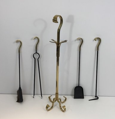 Bronze And Iron Fireplace Tools 1970s For Sale At Pamono