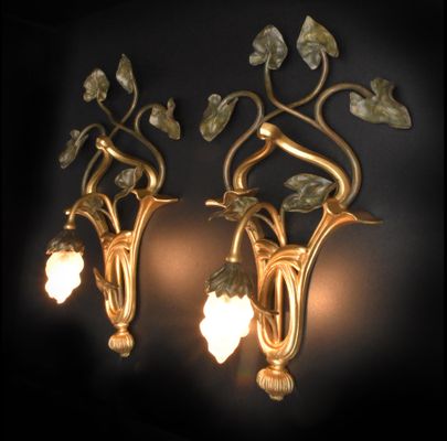 Antike Jugendstil Wandlampen 2er Set Bei Pamono Kaufen