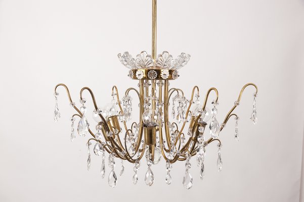 Crystal Chandelier, 1950s Crystal Chandelier, 1950s
