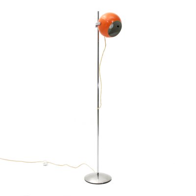 Mid Century Orange Floor Lamp From Reggiani 1970s