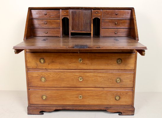 Large Antique Gustavian Oak Writing Bureau