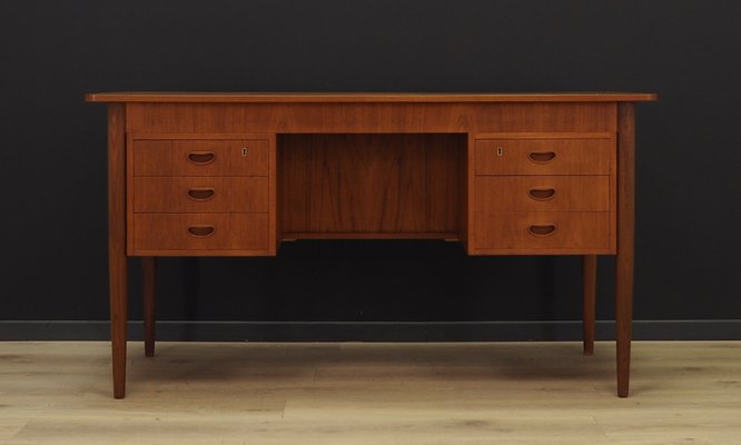 Bureau Vintage Scandinave En Teck En Vente Sur Pamono