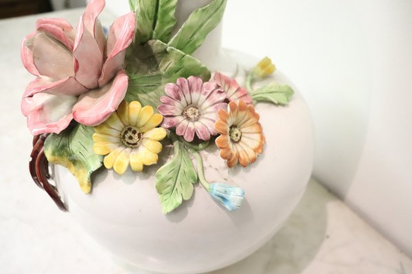 pic 1920 Style Flower Arrangements italienische keramikvase mit blumendekoration von bassano 1920er