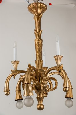 Vintage Carved Wood Chandelier 1930s For Sale At Pamono