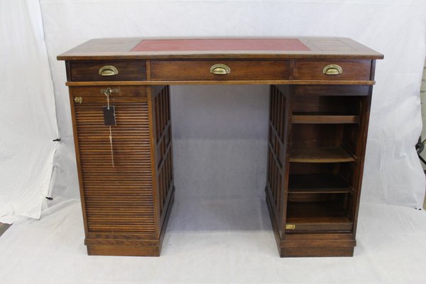 Antique Solid Oak Rolltop Desk From Stolzenberg For Sale At Pamono