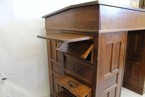 Antique Solid Oak Rolltop Desk From Stolzenberg For Sale At Pamono