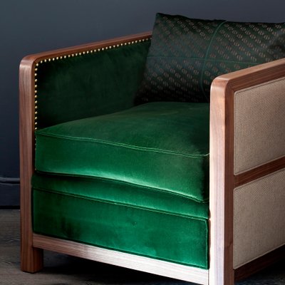 Seaweed Green Patterned Cowhide Cushion With Leather Zip Tassels