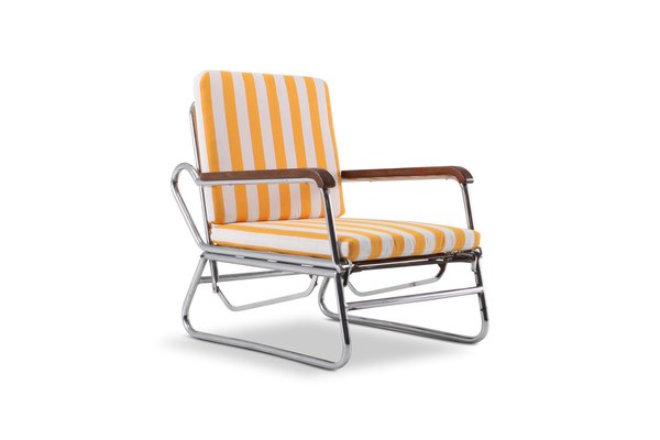 Vintage Tubular Chrome Lounge Chair