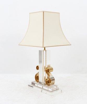 vintage lucite table lamp