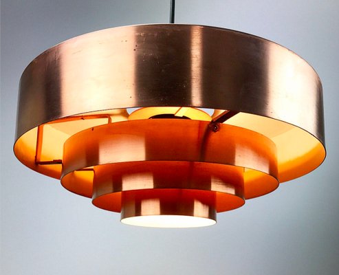 The Roulette Copper Ceiling Light By Jo Hammerborg For Fog Mørup The Roulette Copper Ceiling Light By Jo