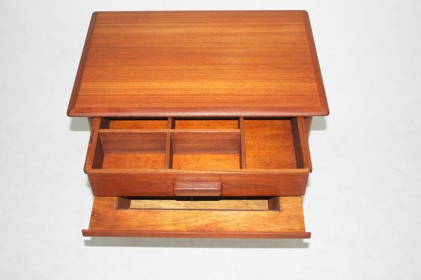 Teak Side Table With Drawer Tray By Hansen Severin 1960s For
