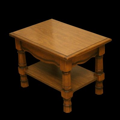 Small Oak Coffee Table With Shelf 1980s Small Oak Coffee Table With Shelf 1980s