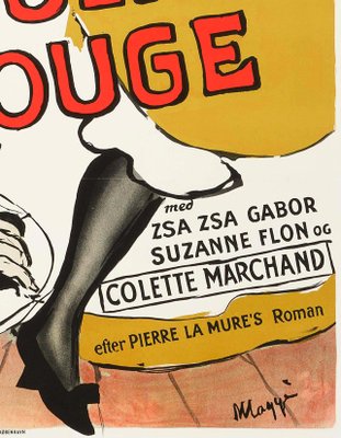 Affiche de Film Originale de Moulin Rouge par Maggi Baaring